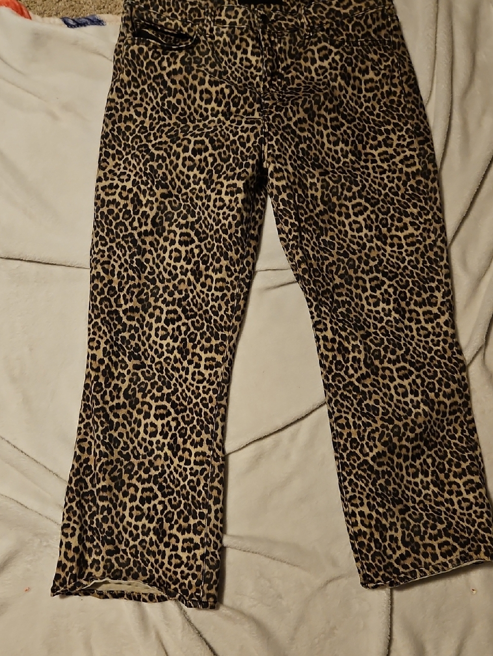 Joe's Jeans Leopard Print Flare Jeans in Tan and Black